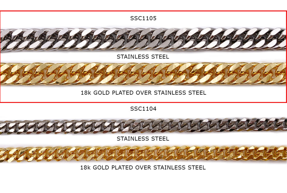SSC1105 Stainless Steel Curb Chain CHOOSE COLOR BELOW