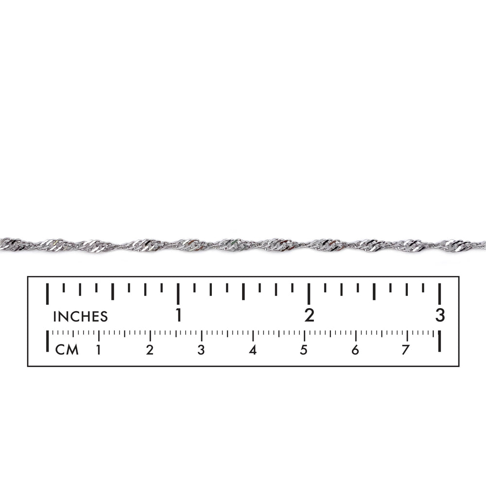 Stainless Steel Twirl Chain With Ruler