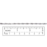 Stainless Steel Twirl Chain With Ruler