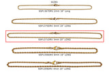 SSP1371DRV Vacuum Plated 3mm Stainless Steel Rope Chain Necklace 20" CHOOSE COLOR BELOW