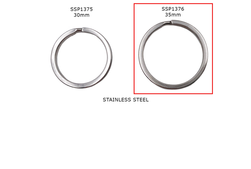 SSP1376 Stainless Steel Split Key Ring Clasp 35mm