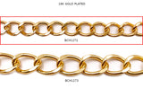 BCH1272  18K Gold Plated Curb Chain