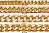BCH1286 18k Gold Plated Curb Chain