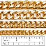 BCH1287 18k Gold Plated Curb Chain