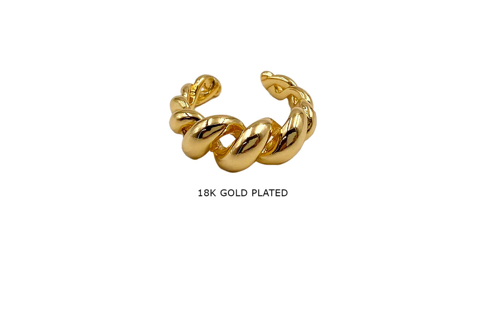 MP4182  18K Gold Plated Croissant Ring