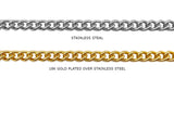 SSC1106  Stainless Steel Curb Chain CHOOSE COLOR BELOW